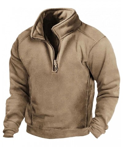 Hoodies For Men Quarter Zip Cargo Henley Pullover Fleece Tactical Sweatshirts Cool Workout Gym Sports Running Jackets A03 Dea...