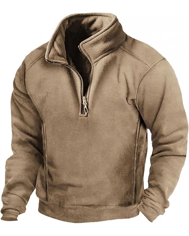 Hoodies For Men Quarter Zip Cargo Henley Pullover Fleece Tactical Sweatshirts Cool Workout Gym Sports Running Jackets A03 Dea...