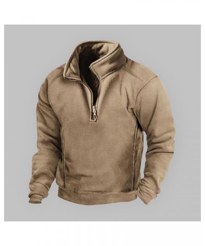 Hoodies For Men Quarter Zip Cargo Henley Pullover Fleece Tactical Sweatshirts Cool Workout Gym Sports Running Jackets A03 Dea...