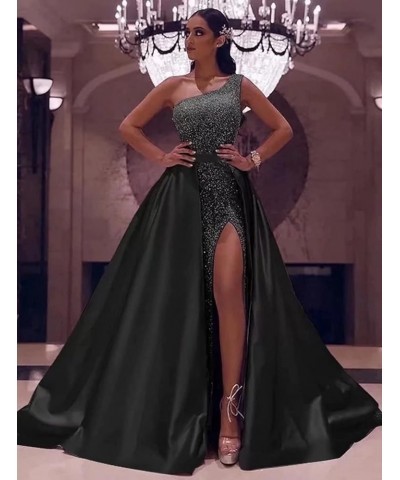 One Shoulder Prom Dresses Mermaid Sequin Ball Gowns Formal Evening Dress for Women,R39 Orange $47.25 Dresses