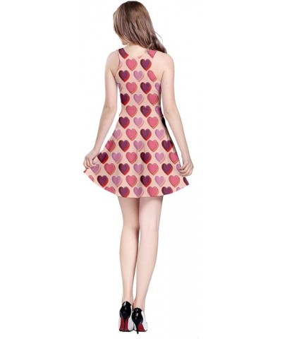 Womens Happy Valentines Day Love Heart Sweet Sleeveless Dress,XS-5XL Light Pink $13.80 Dresses