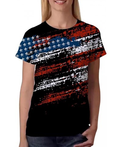 Unisex Stylish 3D Printed Shirts Short Sleeve Graphic T-Shirts Tops Tees for Men and Women Flag-black $13.56 T-Shirts