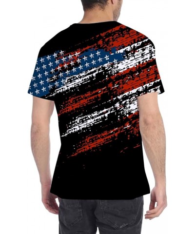 Unisex Stylish 3D Printed Shirts Short Sleeve Graphic T-Shirts Tops Tees for Men and Women Flag-black $13.56 T-Shirts