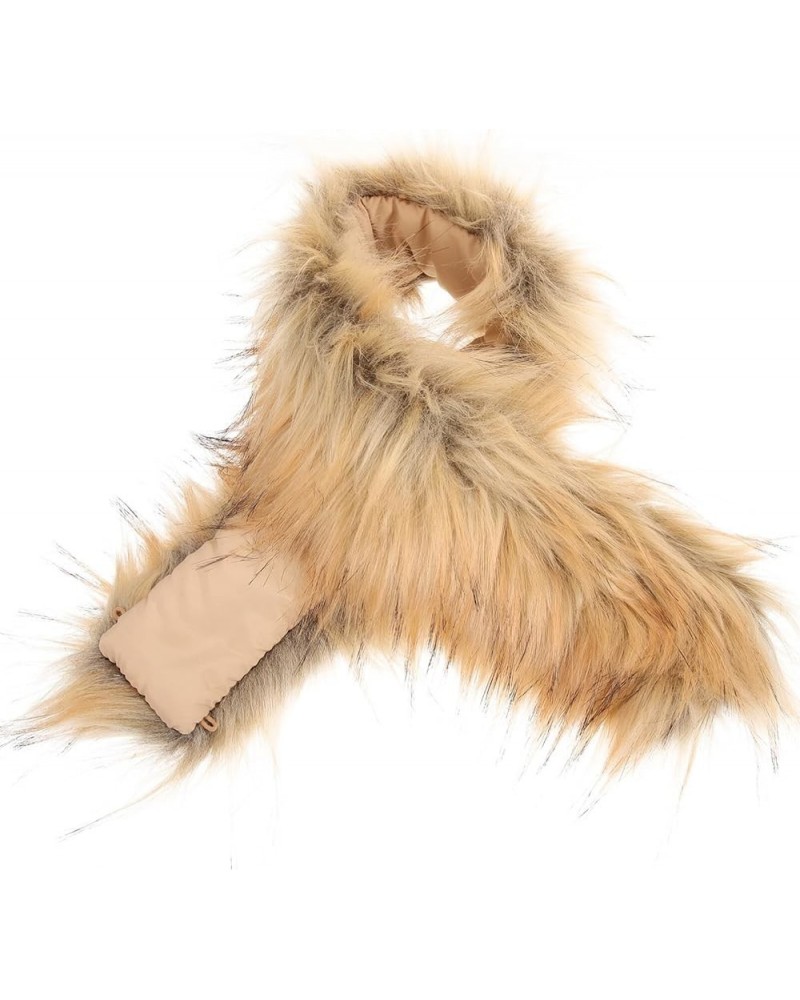 Fur Hood,Faux Fur Trim,Fur for Coat Hood,Faux Fur Trim for Hood Replacement-Like Real Fur-Buttons Included Light Brown $11.39...