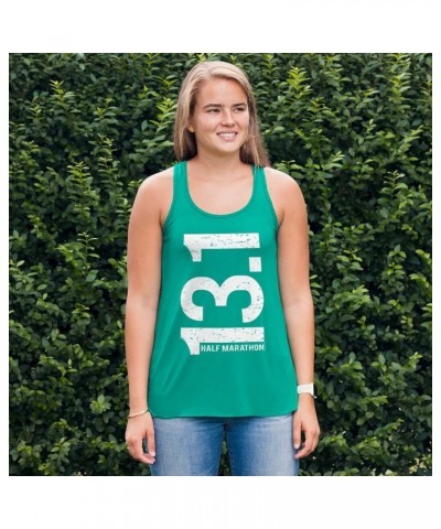 13.1 Half Marathon Vertical Flowy Racerback Tank Top | Running Tanks Multiple Colors | Multiple Sizes Green $22.94 Activewear