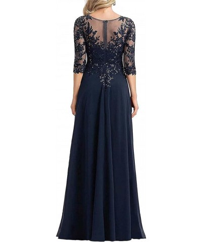 Women's Half Sleeve Appliques Mother of The Bride Dresses Long V Neck Mother of Groom Dresses with Sequins for Mom Red $44.50...