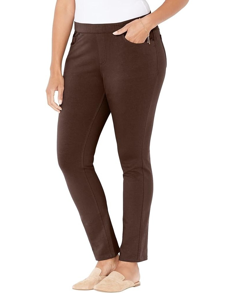 Women's Plus Size The Knit Jean Chocolate Ganache $29.39 Jeans