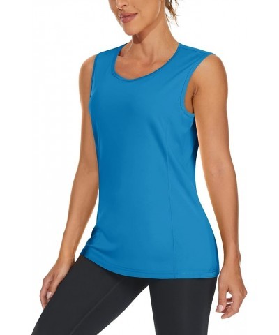 Women's Workout Tank Top Sleeveless Quick Dry Sun Protection UPF 50+ Running Hiking Athletic Gym Yoga Tank Tops Green Blue $9...