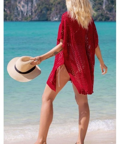 Swimsuit Cover Ups for Women V Neck Loose Beach Bathing Suit Cover Up Red 78 $14.99 Swimsuits