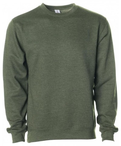 Everyday Crewneck Sweaters Simplistic Lifestyle Clothing, S-5XL Army Heather $27.90 Activewear