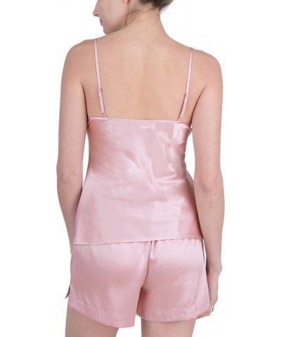 Women's Luxury Silk Sleepwear 100% Silk Camisole and Shorts Lingerie Set Solid Winter Rose $34.44 Sleep & Lounge