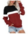 Womens Casual Crewneck Sweatshirt Long Sleeve Solid Color Shirt Soft Lightweight Loose Top Fall Clothes C-g $10.30 Hoodies & ...