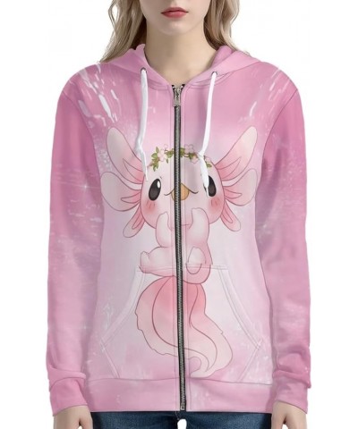 Zip Up Hoodie for Women Y2K Sweatshirt Oversize Jacket Hoodies 0 Axolotl Kawaii $15.60 Hoodies & Sweatshirts