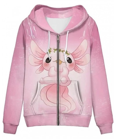 Zip Up Hoodie for Women Y2K Sweatshirt Oversize Jacket Hoodies 0 Axolotl Kawaii $15.60 Hoodies & Sweatshirts