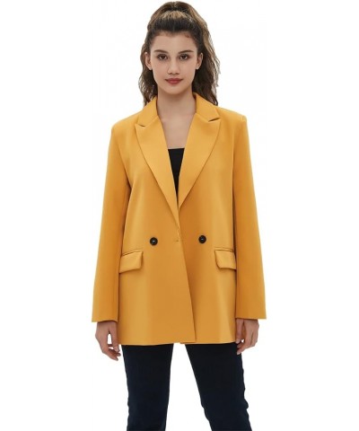 Women's Casual Long Sleeve Lapel Oversized Button Work Office Blazer Suit Jacket Beeswax $21.68 Blazers