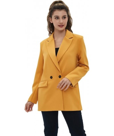 Women's Casual Long Sleeve Lapel Oversized Button Work Office Blazer Suit Jacket Beeswax $21.68 Blazers