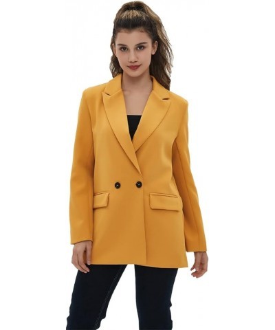 Women's Casual Long Sleeve Lapel Oversized Button Work Office Blazer Suit Jacket Beeswax $21.68 Blazers