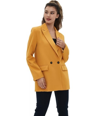 Women's Casual Long Sleeve Lapel Oversized Button Work Office Blazer Suit Jacket Beeswax $21.68 Blazers