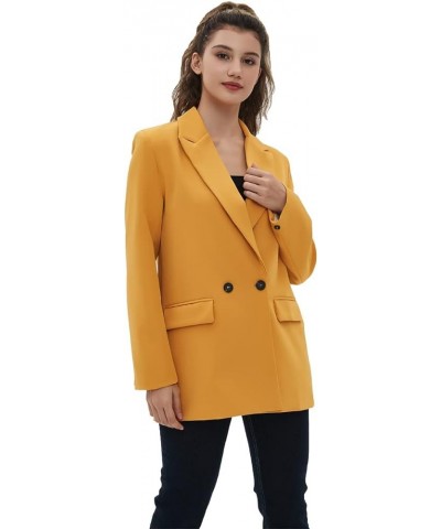 Women's Casual Long Sleeve Lapel Oversized Button Work Office Blazer Suit Jacket Beeswax $21.68 Blazers