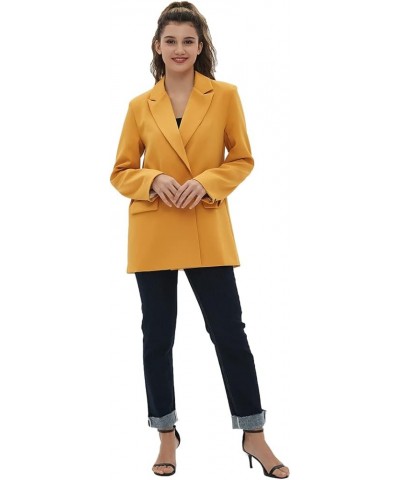 Women's Casual Long Sleeve Lapel Oversized Button Work Office Blazer Suit Jacket Beeswax $21.68 Blazers