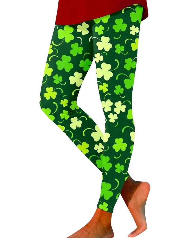 St. Patrick's Day Leggings for Women High Waist Shamrocks Yoga Pants Irish Green Workout Skinny Party Tights 4902-jdgyn-5-gre...