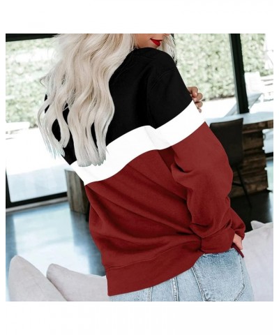 Womens Casual Crewneck Sweatshirt Long Sleeve Solid Color Shirt Soft Lightweight Loose Top Fall Clothes C-g $10.30 Hoodies & ...