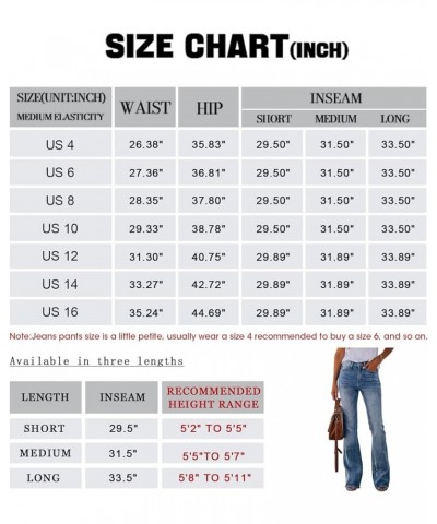 Womens High Waisted Jeans Flare Stretch Boyfriend Bootcut Casual Denim Pants Brown $29.14 Jeans