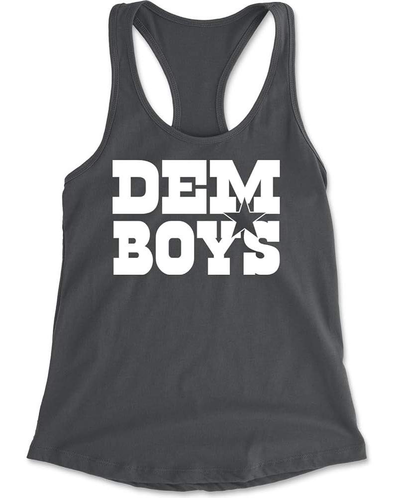 Dem Boys Dallas Racerback Tank Top for Women Charcoal Grey $10.00 Activewear