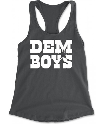 Dem Boys Dallas Racerback Tank Top for Women Charcoal Grey $10.00 Activewear