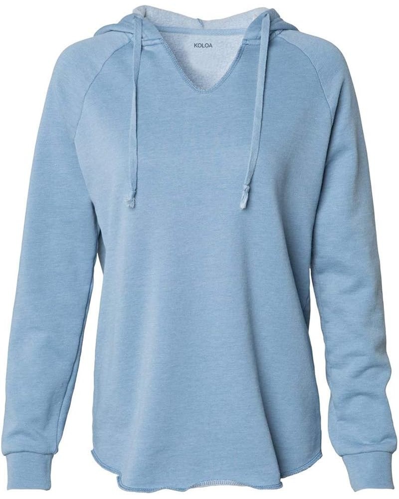 Koloa Surf Women's Lightweight California Wavewash Hooded Pullover Sweatshirt-M-Blush X-Large Misty Blue $25.96 Hoodies & Swe...