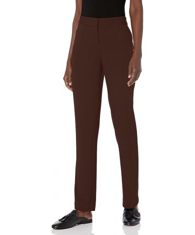 Women's Curvy Gabardine Slim Leg Stretch Dress Pant, 32-inch Inseam, Pull-on, with Pockets (Size 4-16) Dark Chocolate $13.86 ...