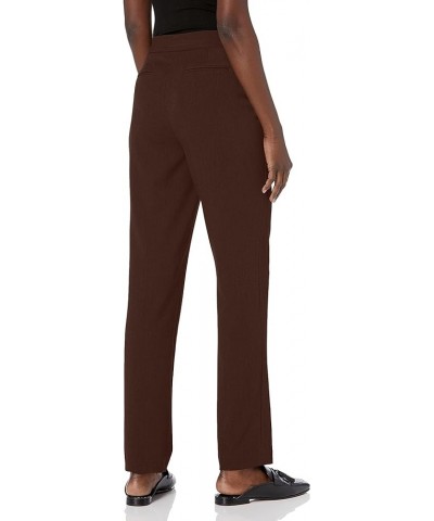 Women's Curvy Gabardine Slim Leg Stretch Dress Pant, 32-inch Inseam, Pull-on, with Pockets (Size 4-16) Dark Chocolate $13.86 ...