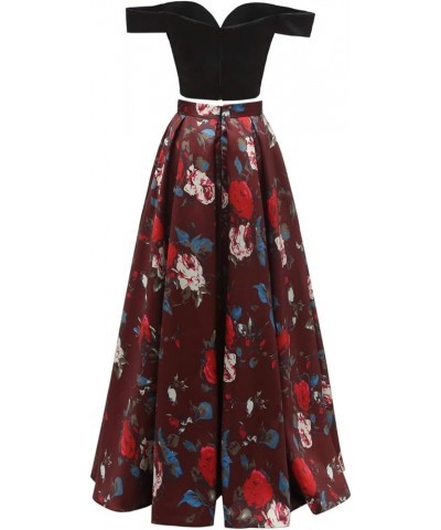 Women's Floral Print Evening Dresses for Weddings with Pockets Prom Party Ball Gown 6-twopiece3 $38.95 Dresses