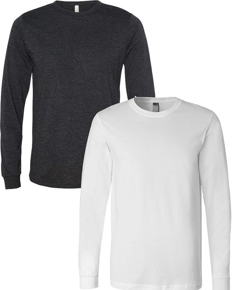 Canvas Men's 4.2 oz. Filmore Long-Sleeve T-Shirt 3501 Charcoal-white $10.79 T-Shirts