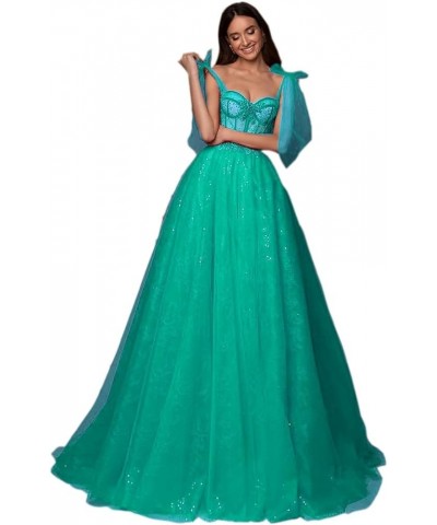 Women's Sweetheart Sequin Evening Dress Spaghetti Strap Prom Dresses Ching $47.47 Dresses