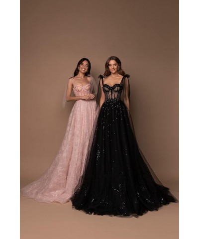 Women's Sweetheart Sequin Evening Dress Spaghetti Strap Prom Dresses Ching $47.47 Dresses