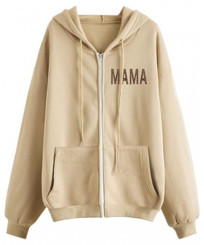 Women's Full Zip Up Hoodies Long Sleeve Hooded Sweatshirts Drawstring Lightweight Y2K Hoodie Jacket with Pockets F03-khaki $8...