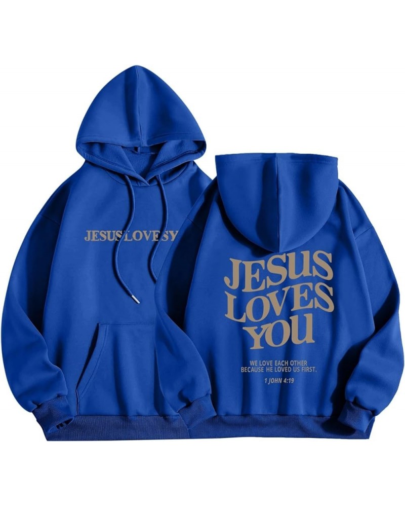 Women's Christian Hoodies Jesus Faith Oversized Sweatshirts Women Men Jesus Loves You Pullover Tops Streetwear Y2K Clothes A0...