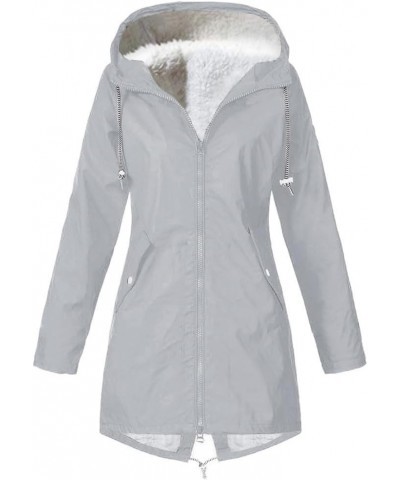 Women's Winter Fleece Parka Rain Coats Waterproof Windproof Ski Snow Hooded Jacket Outdoor Travel Windbreaker Gray001 $10.06 ...