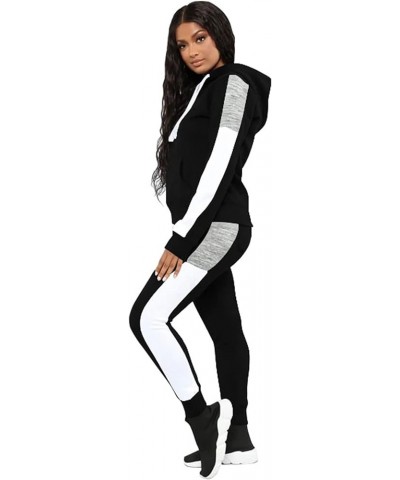 Womens Two Piece Outfits Casual Sweatsuits Solid Tracksuit Jogging Sweat Suits Matching Jogger Hoodie Pants Set Black 395 $21...