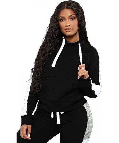 Womens Two Piece Outfits Casual Sweatsuits Solid Tracksuit Jogging Sweat Suits Matching Jogger Hoodie Pants Set Black 395 $21...