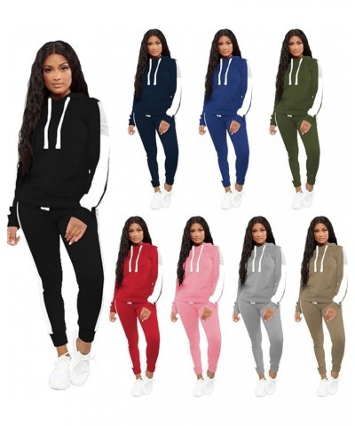 Womens Two Piece Outfits Casual Sweatsuits Solid Tracksuit Jogging Sweat Suits Matching Jogger Hoodie Pants Set Black 395 $21...