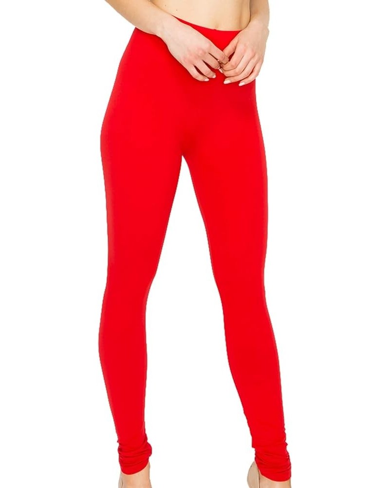 Premium Butter Soft Leggings for Women Red $9.34 Leggings