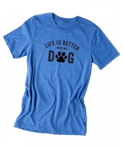 Life is Better with My Dog Short Sleeve Graphic Tee in Multiple Colors Royal Crew Black Ink $12.99 T-Shirts