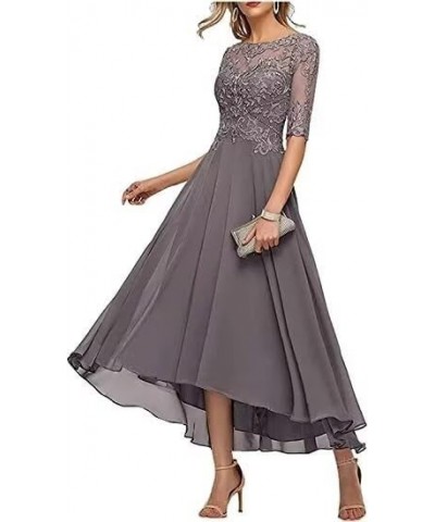 Lace Chiffon Tulle Mother Bride Dresses for Women Ruched Tea Length Wedding Guest Dress A Line Formal Evening Gown Coral $29....