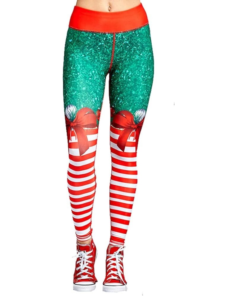 Pincutee Women's Funny Printed Ugly Christmas Leggings Soft Stretchy Holiday Tights Xmas-9 $10.00 Leggings