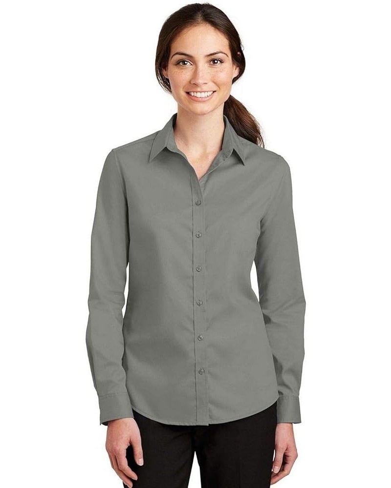 Ladies SuperPro Twill Shirt. L663 Monument Grey $10.07 Blouses