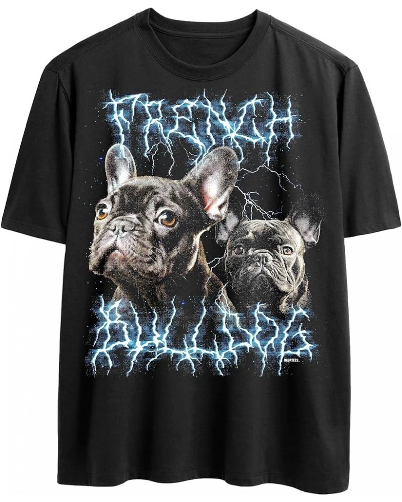 Heavy Metal Tshirt for Dog Lovers Dog Owners Funny Dog Dad and Dog Mom Graphic Tees Men and Women French Bulldog C2 $10.55 T-...