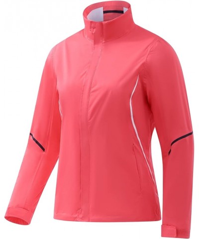 Golf Rain Jacket for Women Waterproof, Breathable, Windbreaker Rain Coat for Running Hiking Cycling Peach $20.70 Jackets