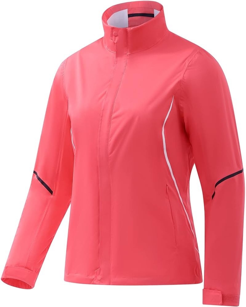 Golf Rain Jacket for Women Waterproof, Breathable, Windbreaker Rain Coat for Running Hiking Cycling Peach $20.70 Jackets